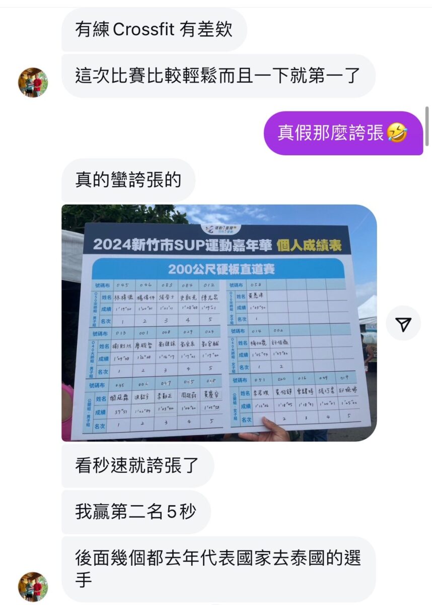 來團課後，體力進步有感，比賽輕鬆拿第一